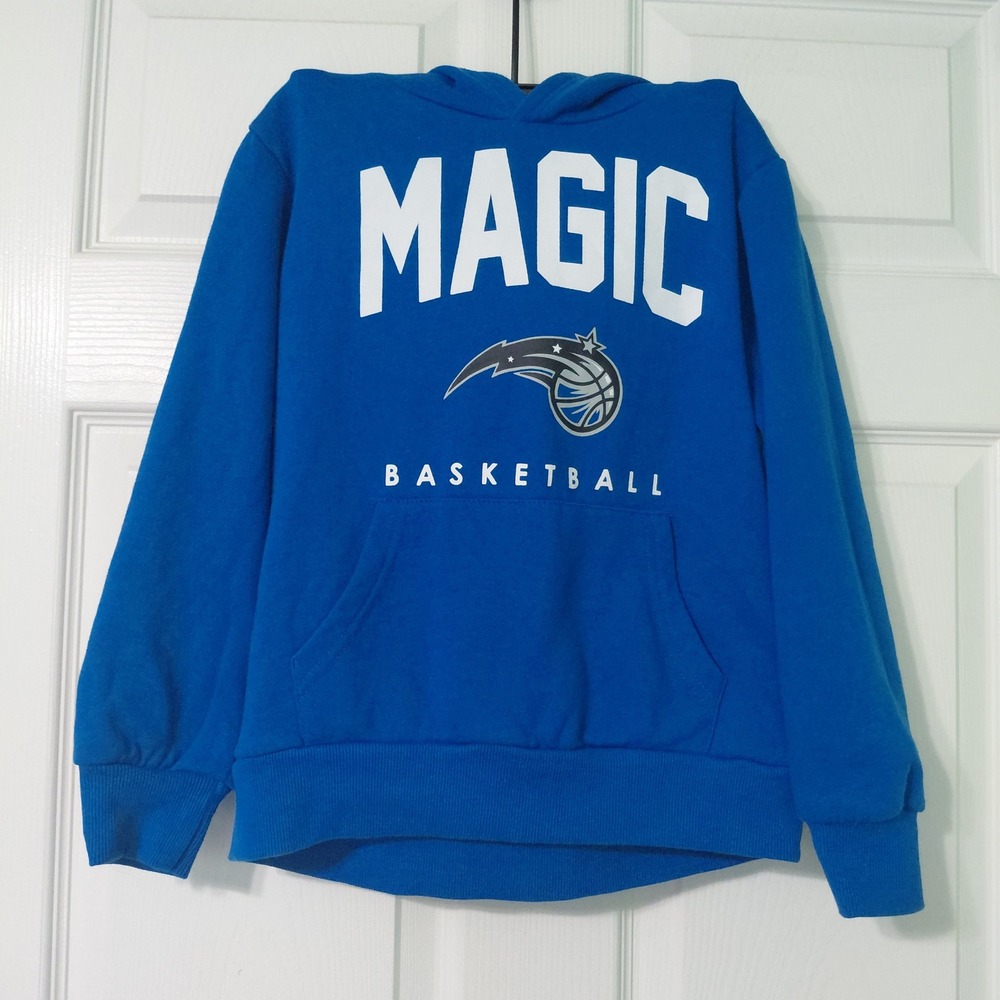 Ultra Game NBA Orlando Magic Kids Blue Pullover Hoodie Sweatshirt Size 8